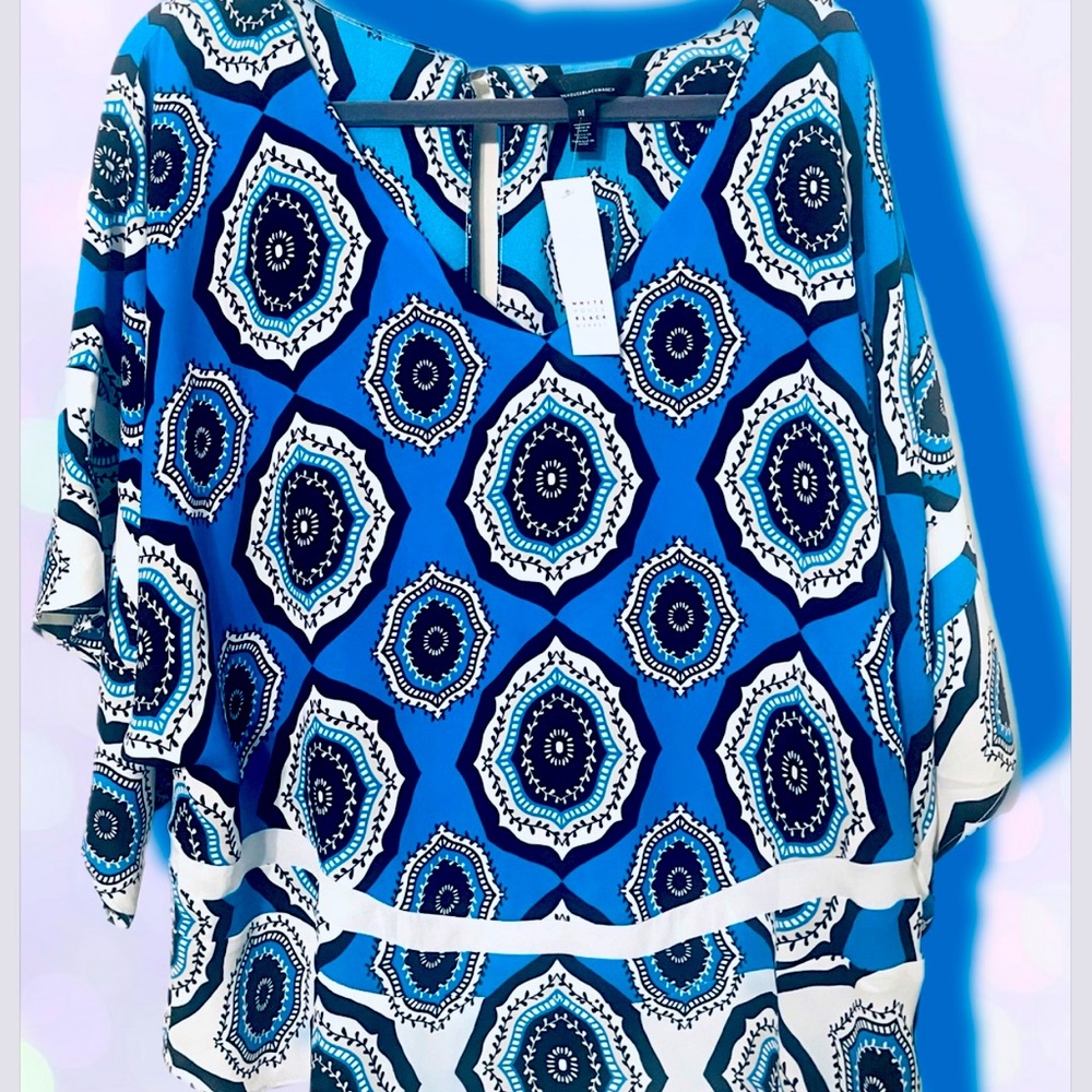 WHITE HOUSE BLACK MARKET - NWT - M -KIMONO BLOUSE -
